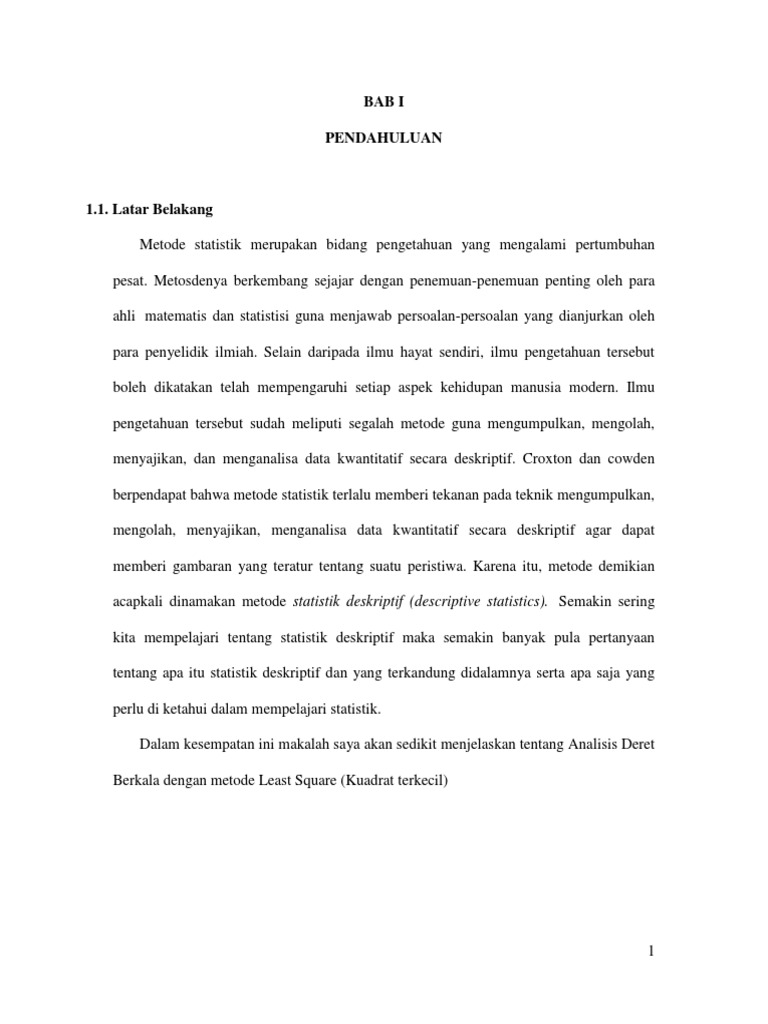 Makalah Analisis Trend