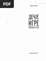 Dečje Igre NEKAD I SAD - Ljubica Sikimic, Kreativni Centar | PDF