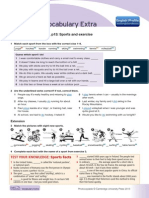 Vocabulary Extra: Pre-Intermediate Unit 1, p13: Sports and Exercise