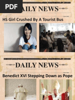 Daily News: HS Girl Crushed by A Tourist Bus