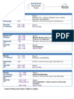 Fenruary 2014 Schedule