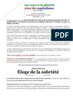 Éloge de La Sobriété: Sortez Du