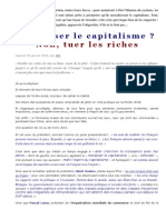 Moraliser Le Capitalisme ?: Non, Tuer Les Riches