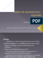 Tehnici de Anestezie Loco-regionala
