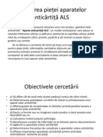 Cercetarea Pieței Aparatelor Anticârtiță ALS