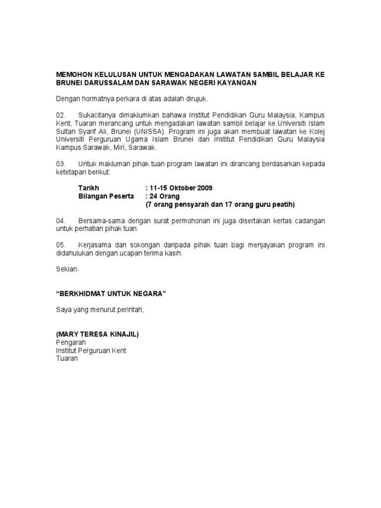 Surat Kebenaran Ke Brunei Pdf