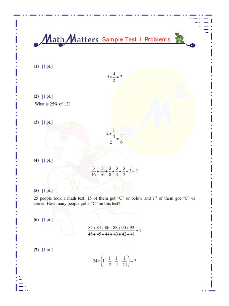 Math Problem Set for Students | PDF | Teaching Methods & Materials | Art