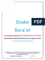 The nigh of Baraah (Shab-e-baraat)