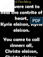 You Were Sent To Heal The Contrite of Heart, Kyrie Eleison, Kyrie Eleison