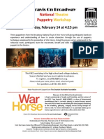 War Horse Puppetry Workshop