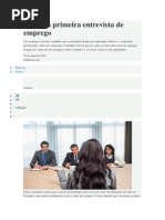 A Minha Primeira Entrevista de Emprego