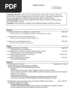 Detailed CV