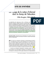 Brougère et Bézille_De l’usage de la notion d’informel en Education