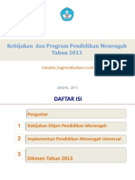 Kebijakan Dan Program Pendidikan Menengah 16-4-2013-Pklk-Bali