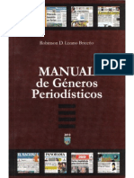 MANUAL de Géneros Periodísticos