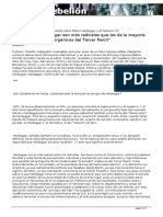 Las tesis de Heidegger son más radicales que las de la mayoría de los intelectuales orgánicos del Tercer Reich - Nicolás Gonzalez Varela