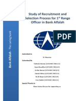 Study of Recruitment and Selection Process For 1st Level Officer in Bank Alfalah