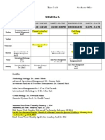 Spring Time Table 2014