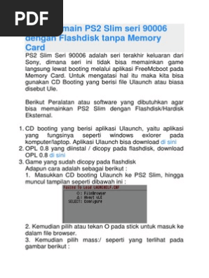 Cara Membuat Ulaunch Ps2 Di Flashdisk Nasi