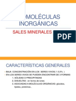 Biomoléculas Inorgánicas, Las Sales Minerales