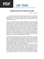 Law of Fiduciary