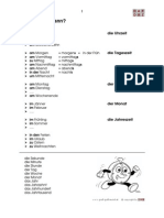 Tage, Monate, Jahreszeiten - Präpositionen