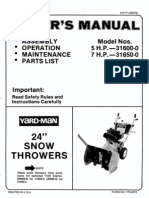 Yardman 24" Snowthrower 31600-0