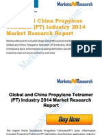 Global and China Propylene Tetramer (PT) Industry 2014 Market Research Report