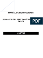 Manual de instrucciones K-8031 indicador del sentido cíclico