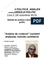 Metode de Analiza Discurs