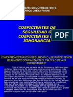 Coeficientes de Seguridad o Coeficientes de Ignorancia