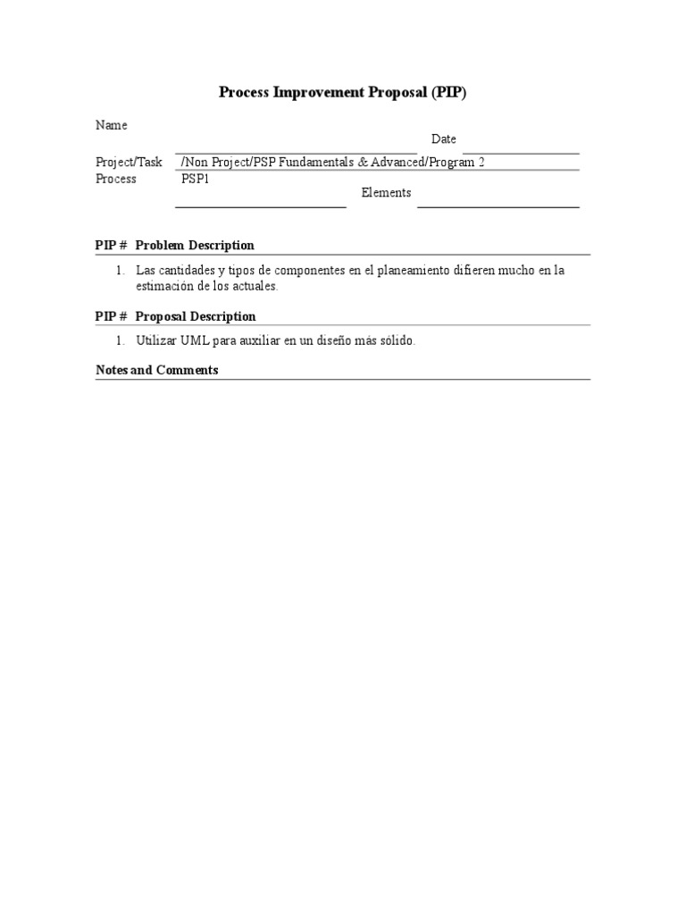 Process Improvement Proposal Business Process Improvement Plan | PDF
