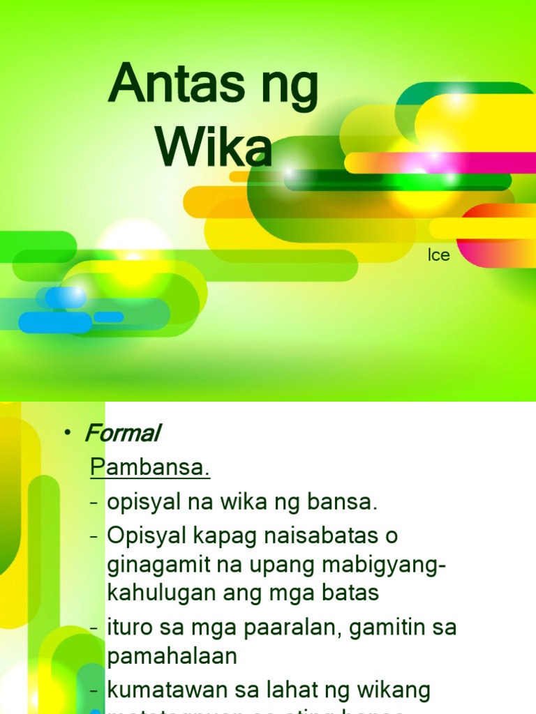 Antas NG Wika PDF