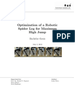 Optimization of A Robotic Spider Leg For Maximum High Jump: Bachelor Thesis