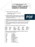 Cuaderno de Refuerzo de Gramatica y Ortografia