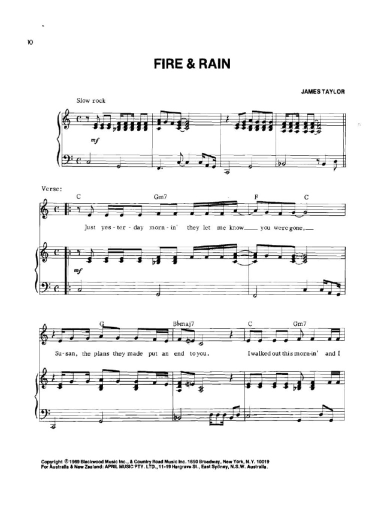Fire and Rain | PDF