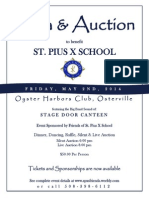 ST Pius Auction Invitation 2014