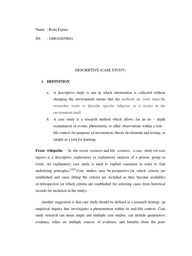 Qualitative case study definition picture