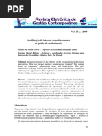 A Utilizacao Da Intranet Como Ferramenta de Gestao Do Conhecimento