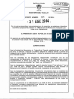 Desarrolla Esquema de Las Cesantias en Colombia DECRETO 135 DEL 31 de ENERO de 2014