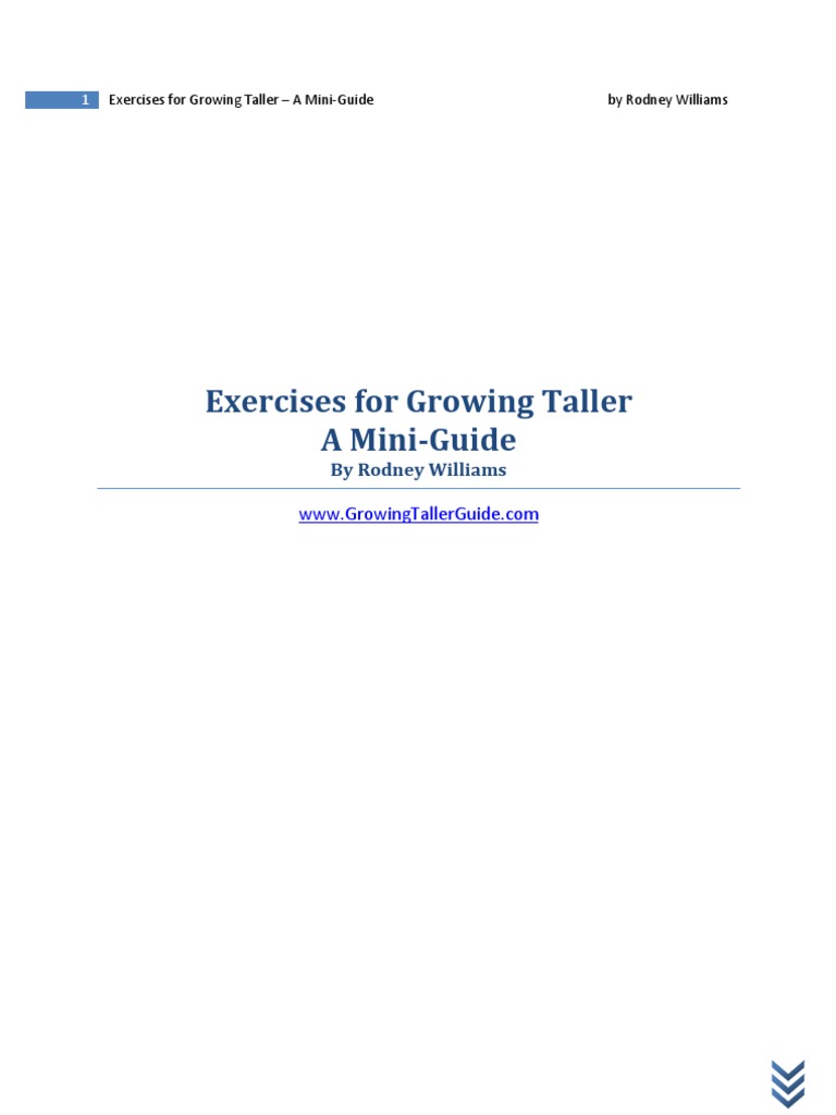 Exercises For Growing Taller - A Mini-Guide | PDF | Vertebral Column ...