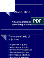 Adjectives: Adjectives Tell Us More About Something or Someone