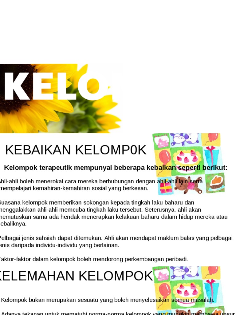 Kebaikan Kelemahan Kaunseling Kelompok Pdf