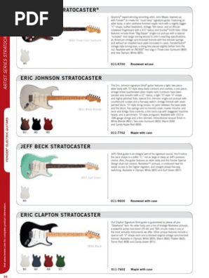1035086 Fender Electric Guitar Guide