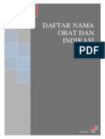 Daftar Nama Obat dan Indikasinya