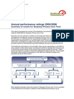 Annual Performance Ratings 2005/2006: Summary of Results For Shepway Primary Care Trust