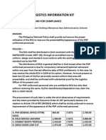 Logistics Information Kit: Announcement and For Compliance