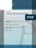 Evaluation Physicochimique Et Bacteriologique SALAMA