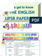 English Upsr Paper One