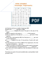 Unit 8 - Word Scramble (Proportionality) PDF